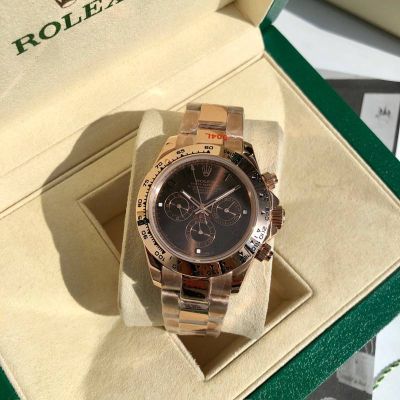 ROLEX Watch New Model 2025 Daytona 904L Steel Self-produced Movement Gold Bracelet Black Luxury Watch